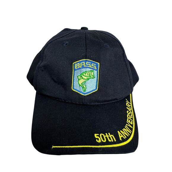 B.A.S.S. Bassmaster Bass Fishing Hat Cap Logo Embroidered 50th Anniversary - Picture 1 of 6